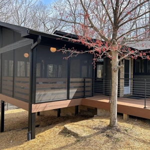 Modern screened porch and deck combination project